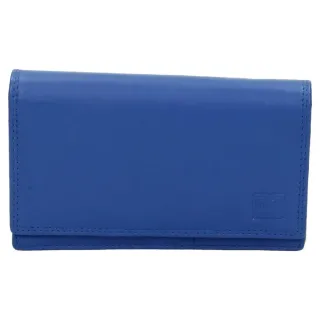 Modrá velká kožená peněženka "Dominas"