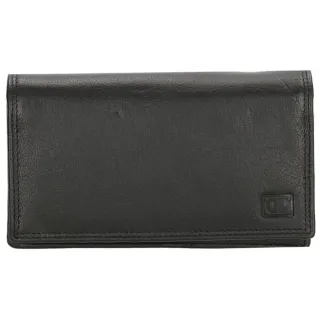 Černá velká kožená peněženka "Dominas"