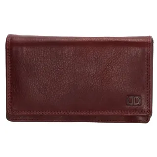 Tmavě červená velká kožená peněženka "Dominas"