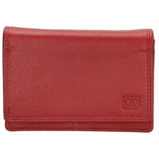 Červená praktická kožená peněženka "Collect"