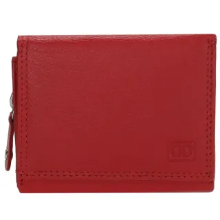 Červená malá kožená peněženka "Clarrisa"