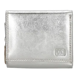 Stříbrná malá kožená peněženka "Clarrisa"