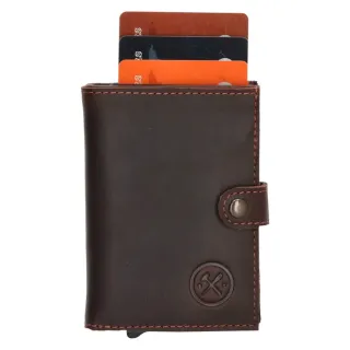 Tmavě hnědá kožená peněženka s RFID ochranou "Protect"