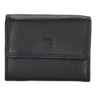 Černá malá kožená peněženka "Company"