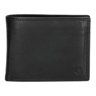 Černá pánská kožená peněženka "Cruele"