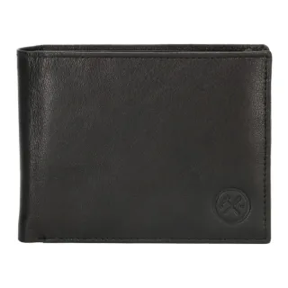 Černá pánská kožená peněženka "Static"
