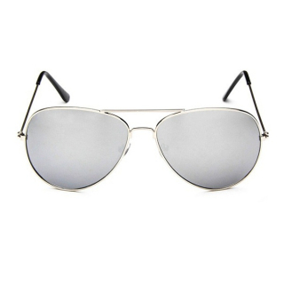 Stříbrné zrcadlové brýle pilotky "Aviator"