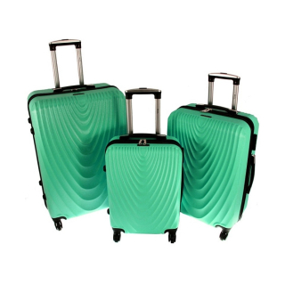 Zelená sada 3 skořepinových kufrů "Motion" - vel. M, L, XL