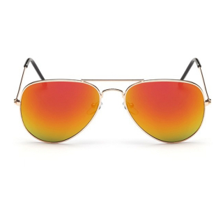 Oranžové zrcadlové brýle pilotky "Aviator"