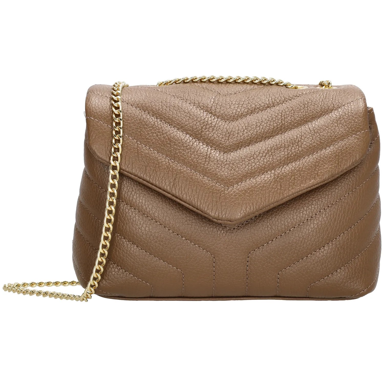 Hnědá luxusní kožená crossbody kabelka "Eminence"